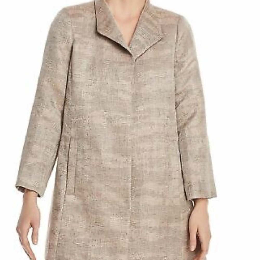 Eileen Fisher Buttercream Enigma Jacquard - Women's Beige Coat